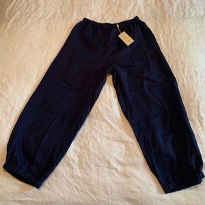 NWT Suzie Kondi Navy Safari Linen Pants Size M